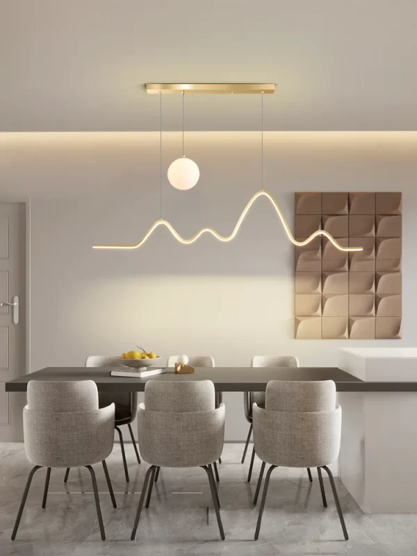 View of Modern Minimalist Chandelier - TTL Lights Collection