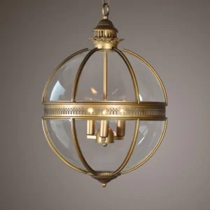 Wrought Iron Glass Lampshade