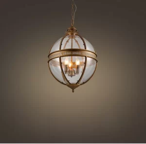 Wrought Iron Glass Lampshade